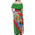 Personalised Eritrea Arabian Camel Family Matching Off Shoulder Maxi Dress and Hawaiian Shirt Gerbera Flower Flag Color - Wonder Print Shop