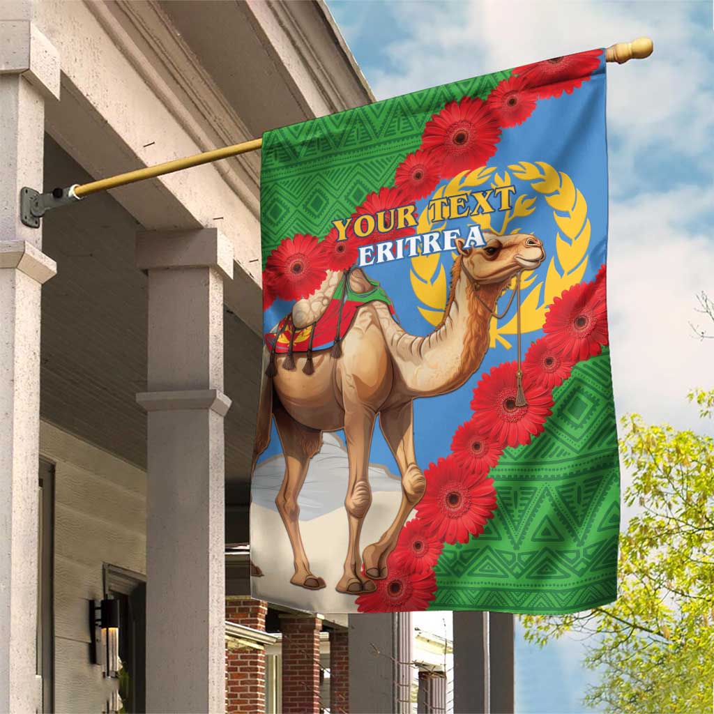 Personalised Eritrea Arabian Camel Garden Flag Gerbera Flower Flag Color - Wonder Print Shop