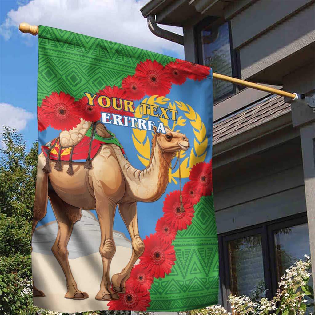 Personalised Eritrea Arabian Camel Garden Flag Gerbera Flower Flag Color - Wonder Print Shop