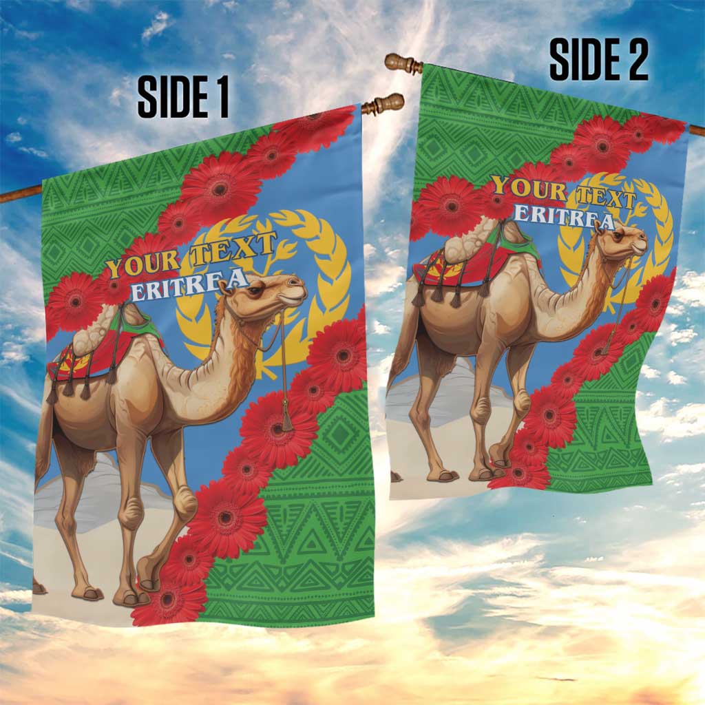 Personalised Eritrea Arabian Camel Garden Flag Gerbera Flower Flag Color - Wonder Print Shop