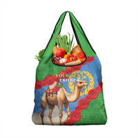 Personalised Eritrea Arabian Camel Grocery Bag Gerbera Flower Flag Color