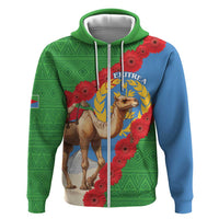 Personalised Eritrea Arabian Camel Hoodie Gerbera Flower Flag Color - Wonder Print Shop