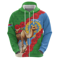 Personalised Eritrea Arabian Camel Hoodie Gerbera Flower Flag Color - Wonder Print Shop