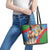 Personalised Eritrea Arabian Camel Leather Tote Bag Gerbera Flower Flag Color - Wonder Print Shop