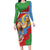 Personalised Eritrea Arabian Camel Long Sleeve Bodycon Dress Gerbera Flower Flag Color - Wonder Print Shop