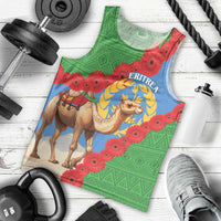 Personalised Eritrea Arabian Camel Men Tank Top Gerbera Flower Flag Color - Wonder Print Shop