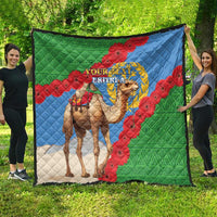 Personalised Eritrea Arabian Camel Quilt Gerbera Flower Flag Color - Wonder Print Shop