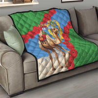 Personalised Eritrea Arabian Camel Quilt Gerbera Flower Flag Color - Wonder Print Shop