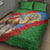 Personalised Eritrea Arabian Camel Quilt Bed Set Gerbera Flower Flag Color - Wonder Print Shop