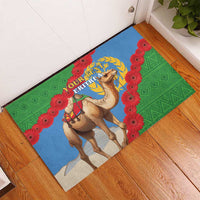 Personalised Eritrea Arabian Camel Rubber Doormat Gerbera Flower Flag Color - Wonder Print Shop