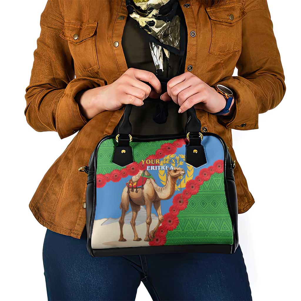 Personalised Eritrea Arabian Camel Shoulder Handbag Gerbera Flower Flag Color