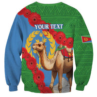 Personalised Eritrea Arabian Camel Sweatshirt Gerbera Flower Flag Color - Wonder Print Shop