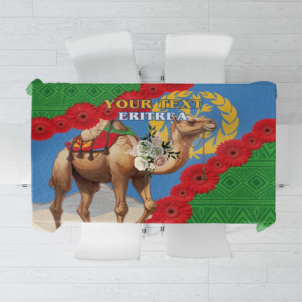 Personalised Eritrea Arabian Camel Tablecloth Gerbera Flower Flag Color - Wonder Print Shop