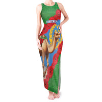 Personalised Eritrea Arabian Camel Tank Maxi Dress Gerbera Flower Flag Color - Wonder Print Shop
