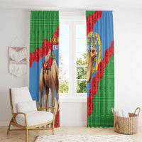 Personalised Eritrea Arabian Camel Window Curtain Gerbera Flower Flag Color - Wonder Print Shop