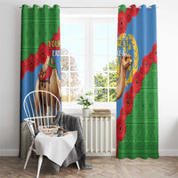Personalised Eritrea Arabian Camel Window Curtain Gerbera Flower Flag Color - Wonder Print Shop