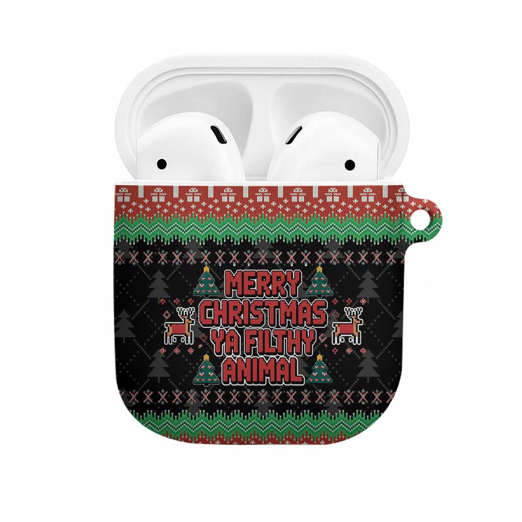 Merry Christmas Ya Filthy Animal AirPods Case Retro Christmas Humor - Wonder Print Shop