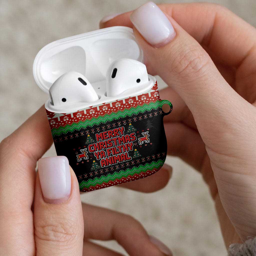Merry Christmas Ya Filthy Animal AirPods Case Retro Christmas Humor - Wonder Print Shop