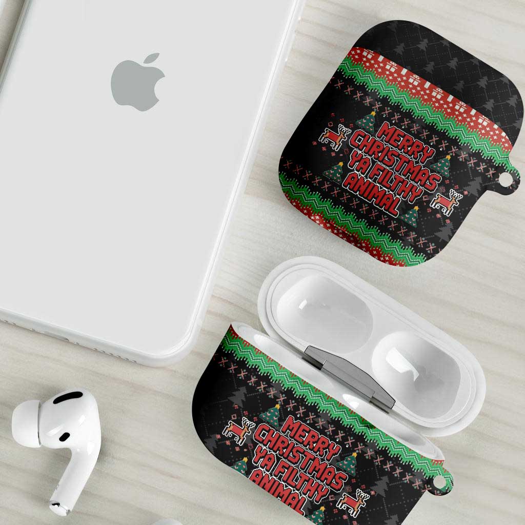 Merry Christmas Ya Filthy Animal AirPods Case Retro Christmas Humor - Wonder Print Shop