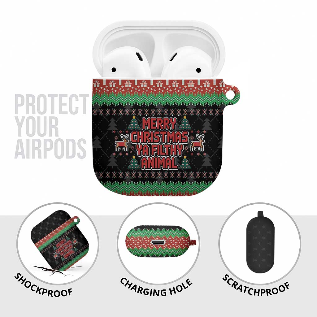 Merry Christmas Ya Filthy Animal AirPods Case Retro Christmas Humor - Wonder Print Shop