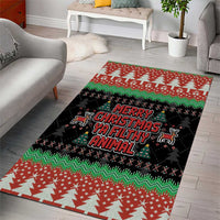 Merry Christmas Ya Filthy Animal Area Rug Retro Christmas Humor - Wonder Print Shop