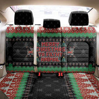Merry Christmas Ya Filthy Animal Back Car Seat Cover Retro Christmas Humor - Wonder Print Shop