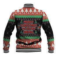 Merry Christmas Ya Filthy Animal Baseball Jacket Retro Christmas Humor - Wonder Print Shop