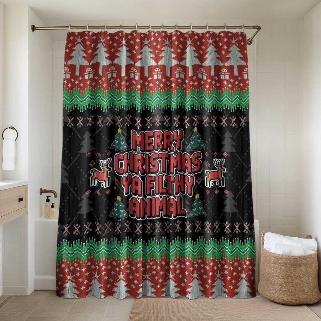 Merry Christmas Ya Filthy Animal Bathroom Set Retro Christmas Humor - Wonder Print Shop