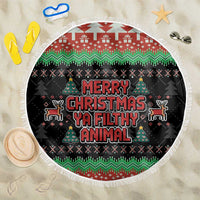 Merry Christmas Ya Filthy Animal Beach Blanket Retro Christmas Humor - Wonder Print Shop