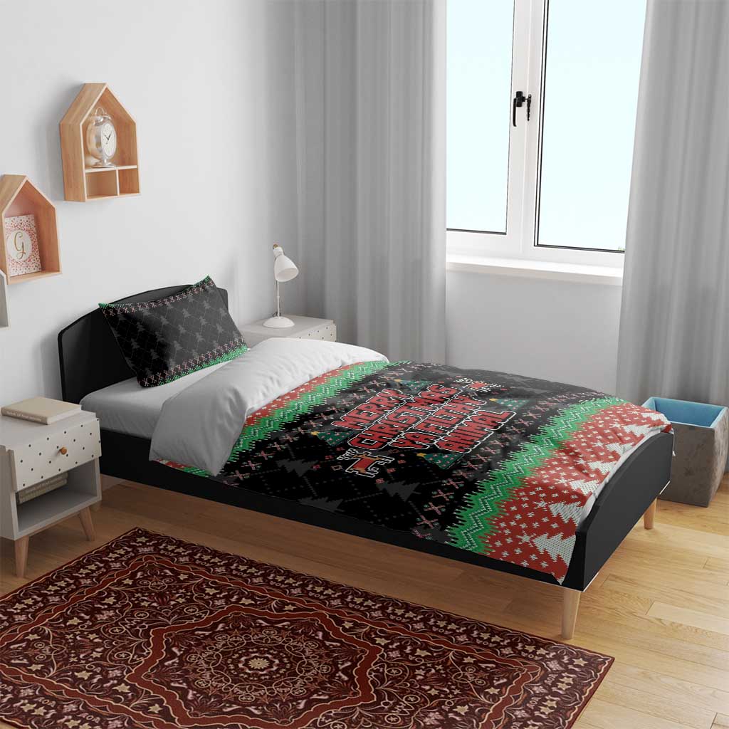 Merry Christmas Ya Filthy Animal Bedding Set Retro Christmas Humor - Wonder Print Shop