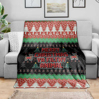 Merry Christmas Ya Filthy Animal Blanket Retro Christmas Humor - Wonder Print Shop