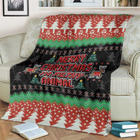 Merry Christmas Ya Filthy Animal Blanket Retro Christmas Humor - Wonder Print Shop