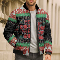 Merry Christmas Ya Filthy Animal Bomber Puffer Jacket Retro Christmas Humor - Wonder Print Shop