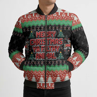 Merry Christmas Ya Filthy Animal Bomber Puffer Jacket Retro Christmas Humor - Wonder Print Shop
