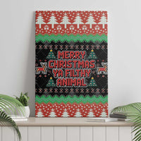 Merry Christmas Ya Filthy Animal Canvas Wall Art Retro Christmas Humor - Wonder Print Shop