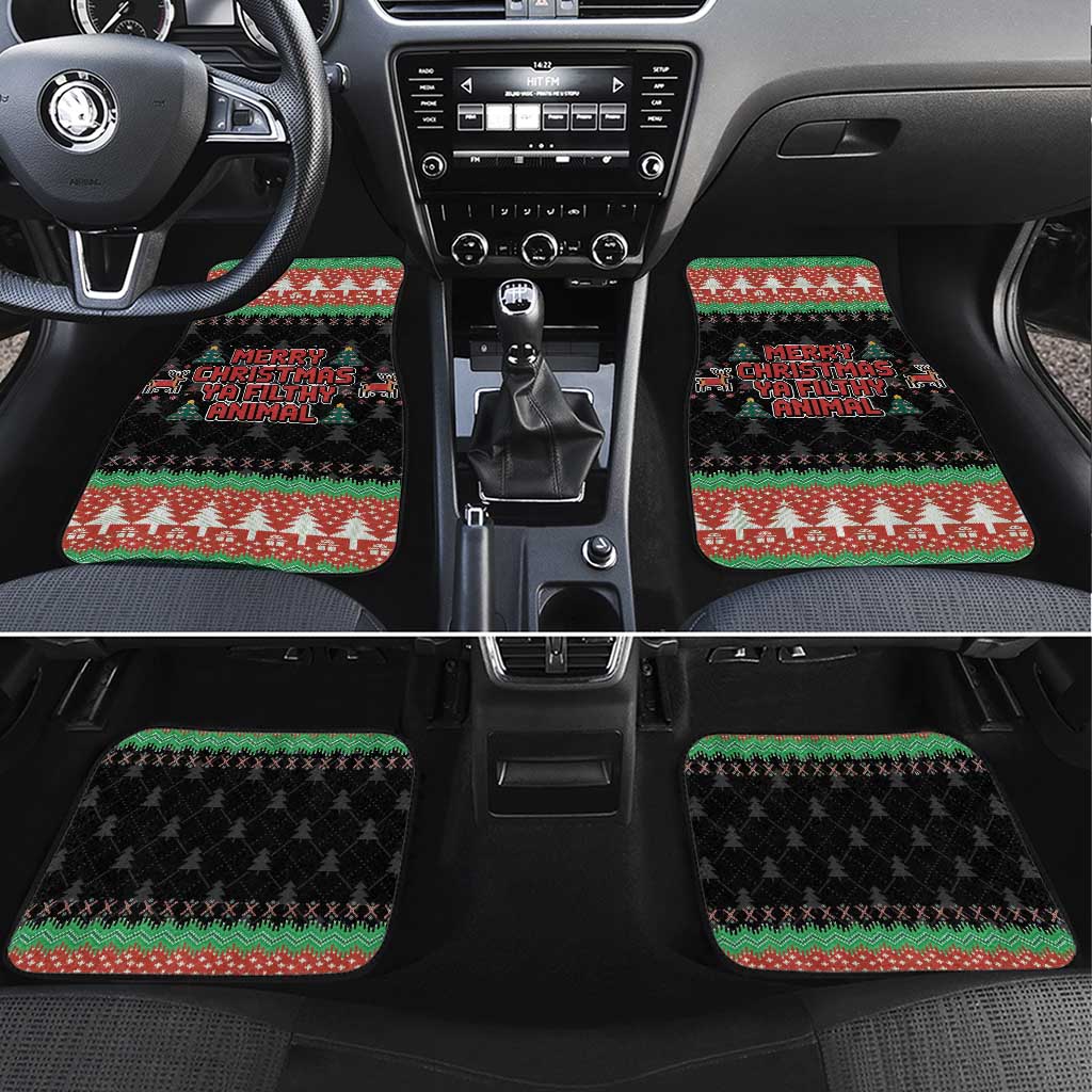 Merry Christmas Ya Filthy Animal Car Mats Retro Christmas Humor - Wonder Print Shop