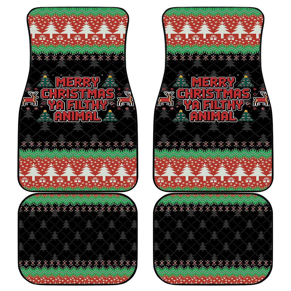 Merry Christmas Ya Filthy Animal Car Mats Retro Christmas Humor - Wonder Print Shop