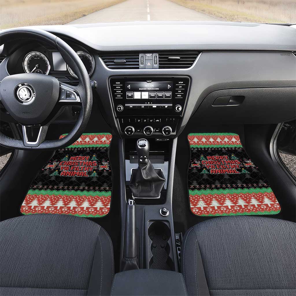 Merry Christmas Ya Filthy Animal Car Mats Retro Christmas Humor - Wonder Print Shop