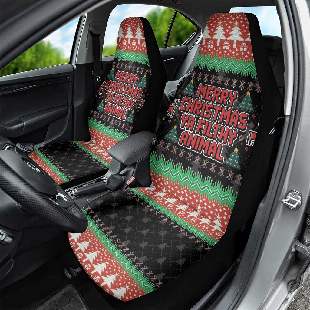 Merry Christmas Ya Filthy Animal Car Seat Cover Retro Christmas Humor - Wonder Print Shop