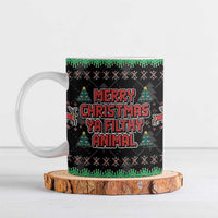 Merry Christmas Ya Filthy Animal Ceramic Mug Retro Christmas Humor - Wonder Print Shop