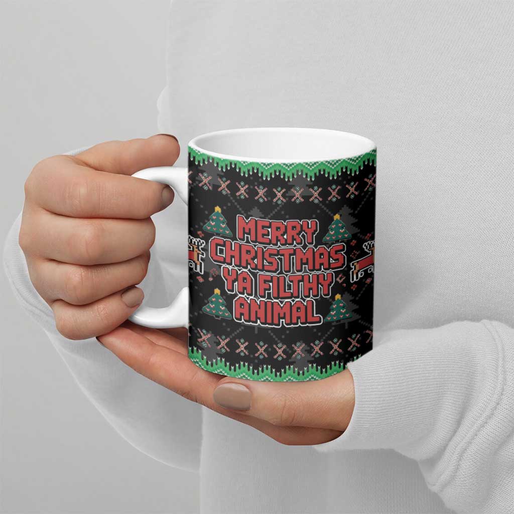 Merry Christmas Ya Filthy Animal Ceramic Mug Retro Christmas Humor - Wonder Print Shop