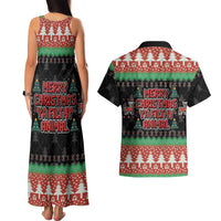Merry Christmas Ya Filthy Animal Couples Matching Tank Maxi Dress and Hawaiian Shirt Retro Christmas Humor - Wonder Print Shop