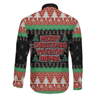 Merry Christmas Ya Filthy Animal Family Matching Mermaid Dress and Hawaiian Shirt Retro Christmas Humor - Wonder Print Shop