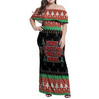 Merry Christmas Ya Filthy Animal Family Matching Off Shoulder Maxi Dress and Hawaiian Shirt Retro Christmas Humor - Wonder Print Shop