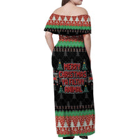 Merry Christmas Ya Filthy Animal Family Matching Off Shoulder Maxi Dress and Hawaiian Shirt Retro Christmas Humor - Wonder Print Shop