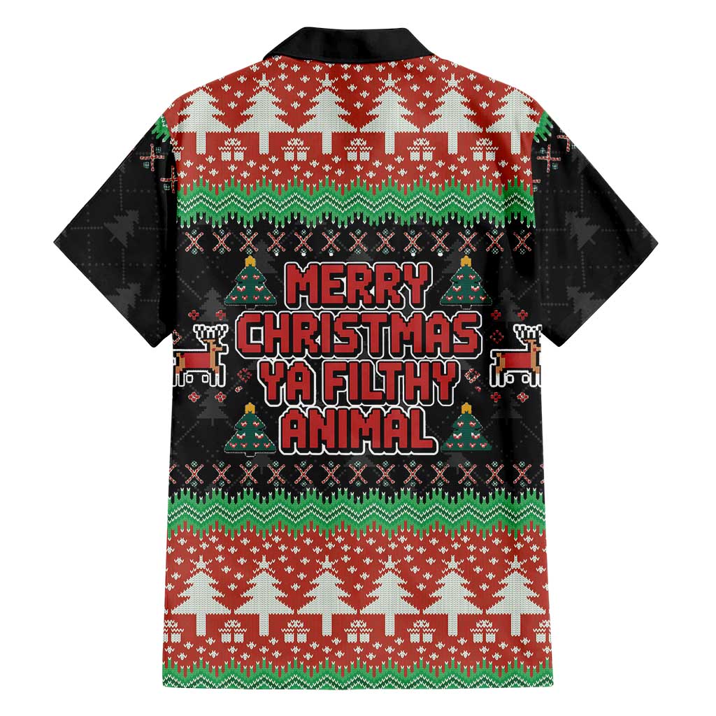 Merry Christmas Ya Filthy Animal Family Matching Puletasi and Hawaiian Shirt Retro Christmas Humor - Wonder Print Shop