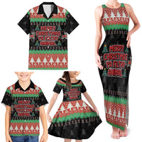 Merry Christmas Ya Filthy Animal Family Matching Tank Maxi Dress and Hawaiian Shirt Retro Christmas Humor - Wonder Print Shop