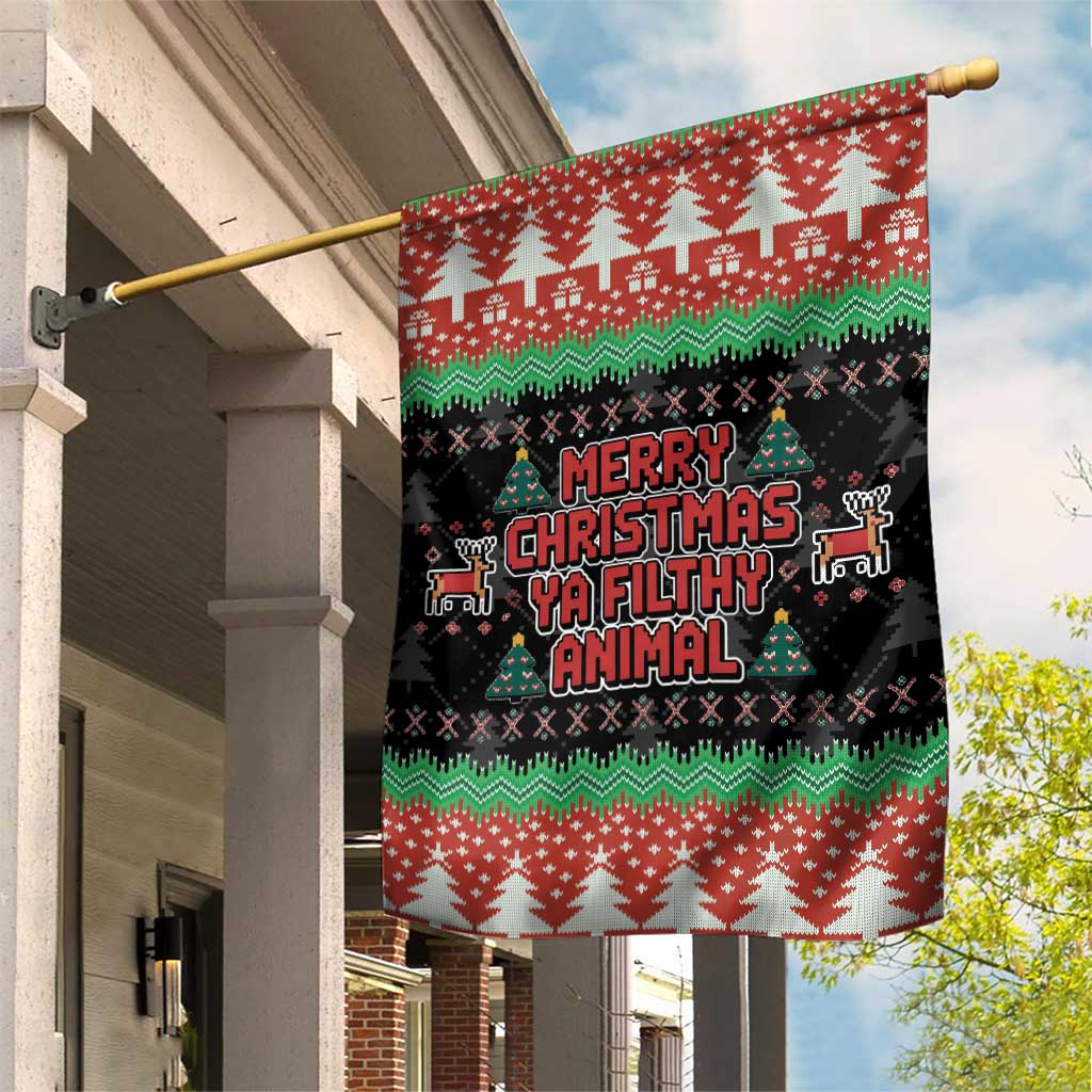 Merry Christmas Ya Filthy Animal Garden Flag Retro Christmas Humor - Wonder Print Shop