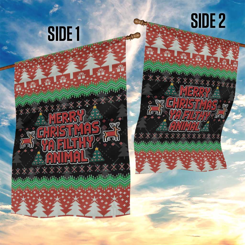 Merry Christmas Ya Filthy Animal Garden Flag Retro Christmas Humor - Wonder Print Shop