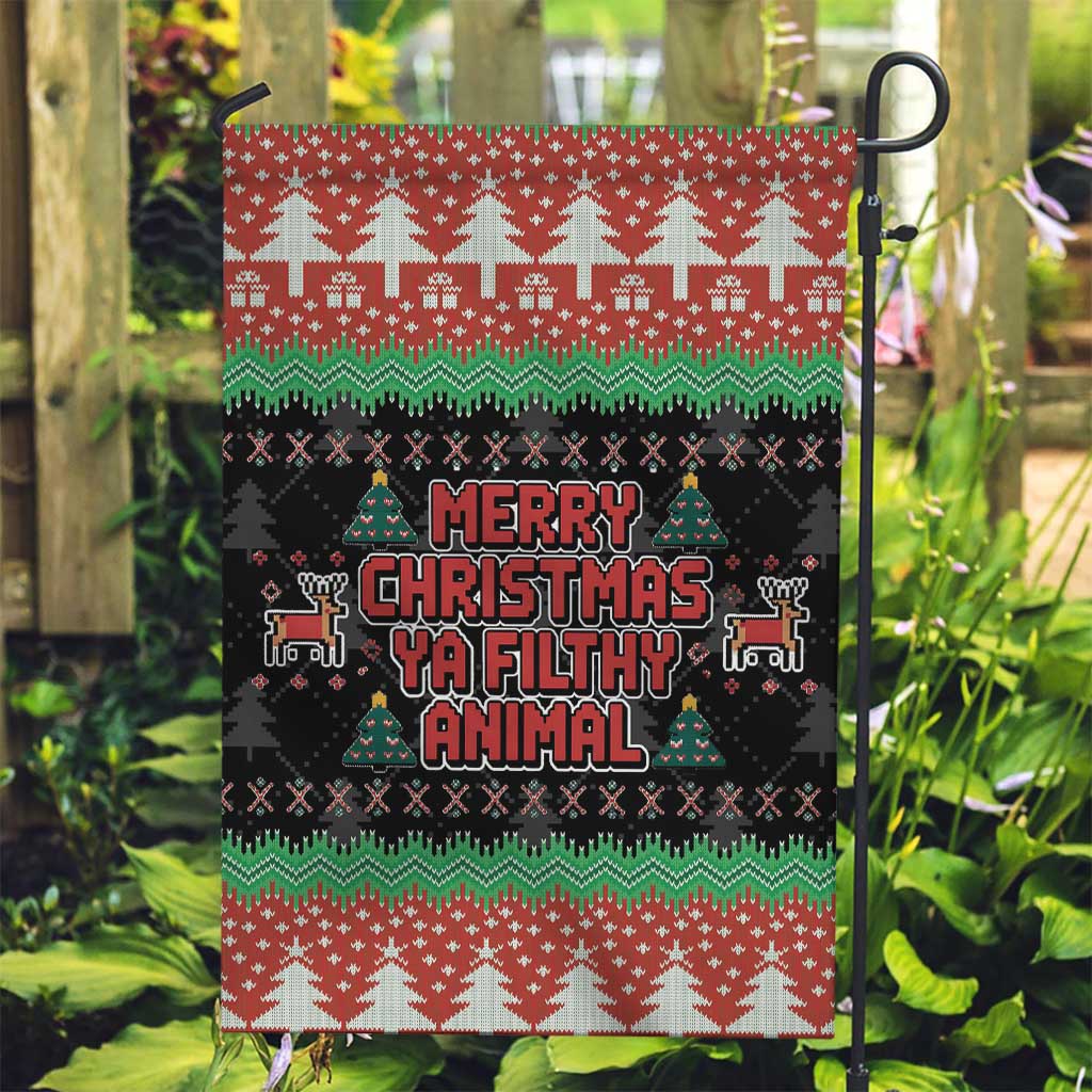 Merry Christmas Ya Filthy Animal Garden Flag Retro Christmas Humor - Wonder Print Shop